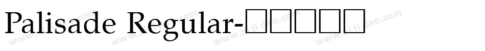 Palisade Regular字体转换